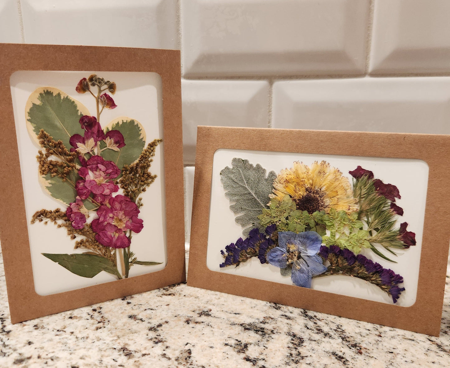 Pressed Flower Cards - Pack of Five (Add-on)